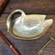 Empty pocket solid brass swan