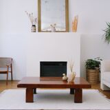Brutalist coffee table in solid oak