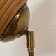 Bamboo rattan and brass pencil or split reed floor lamp, Italy 1980s