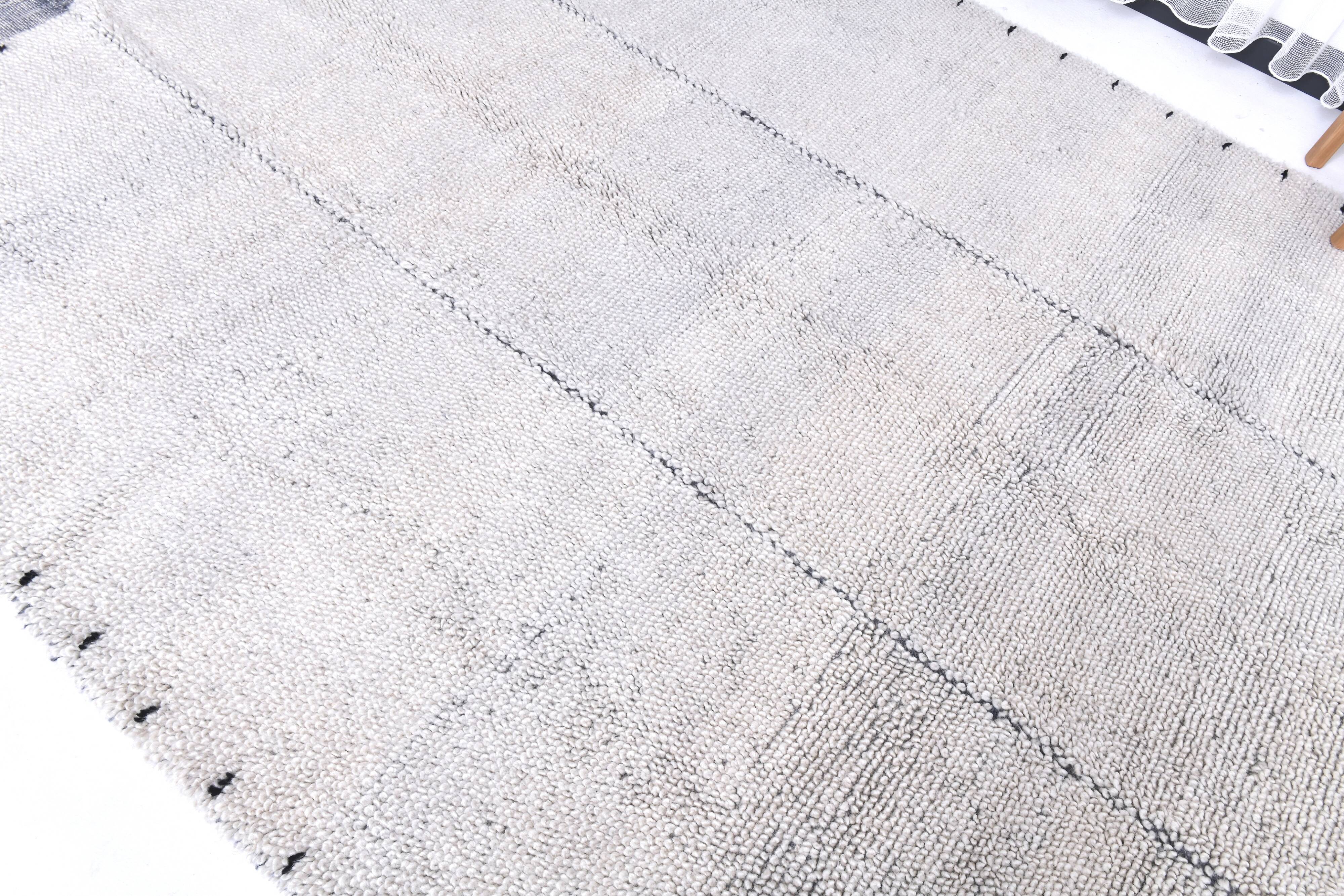 blue wool maroccan style large rug, 300x200 cm wool blue rug