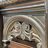 Neo-Gothic Walnut Castle Chest Bench