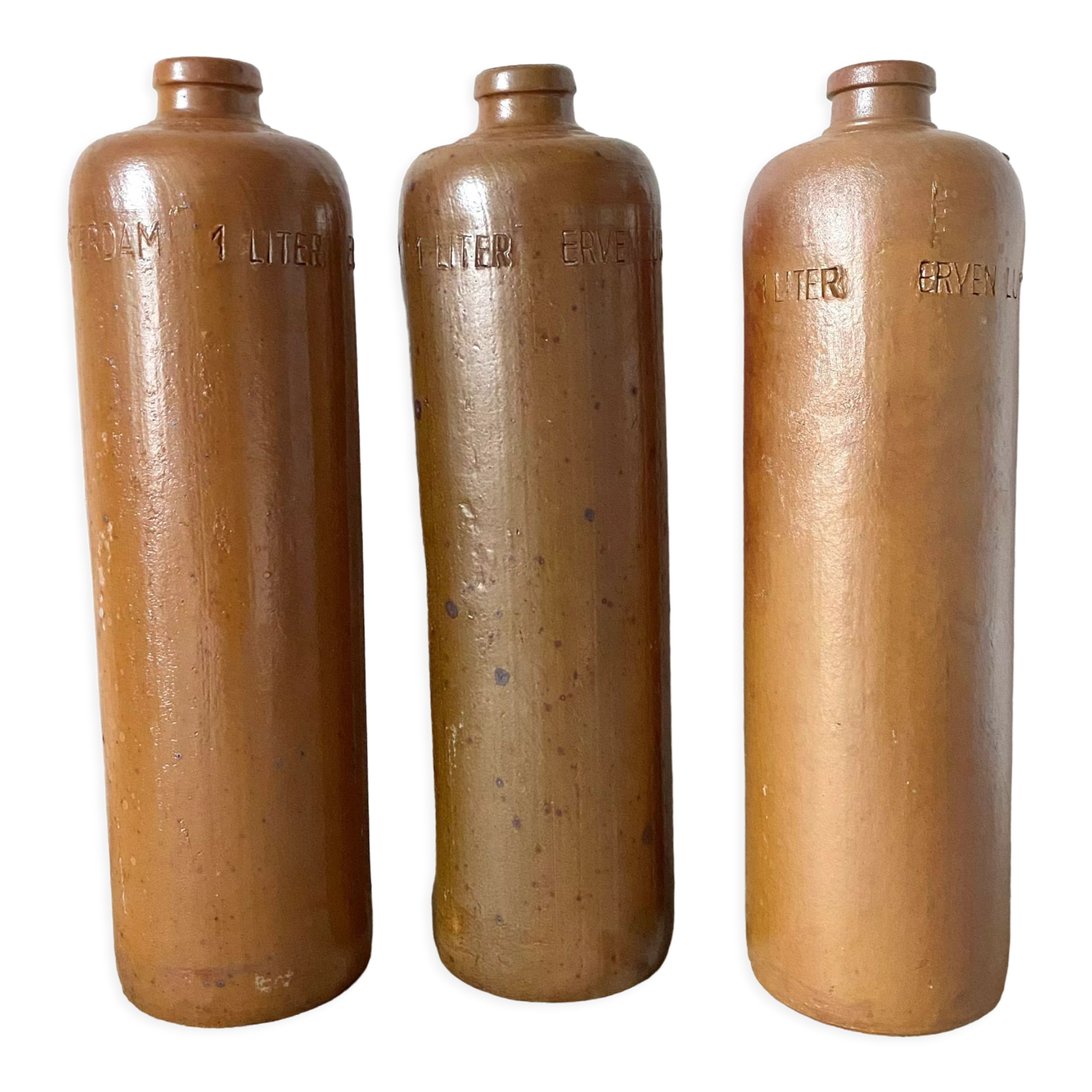 Antique stoneware bottles Erven Lucas Bols Het Lootsje Amsterdam