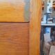 Vintage light sliding cabinet 50s