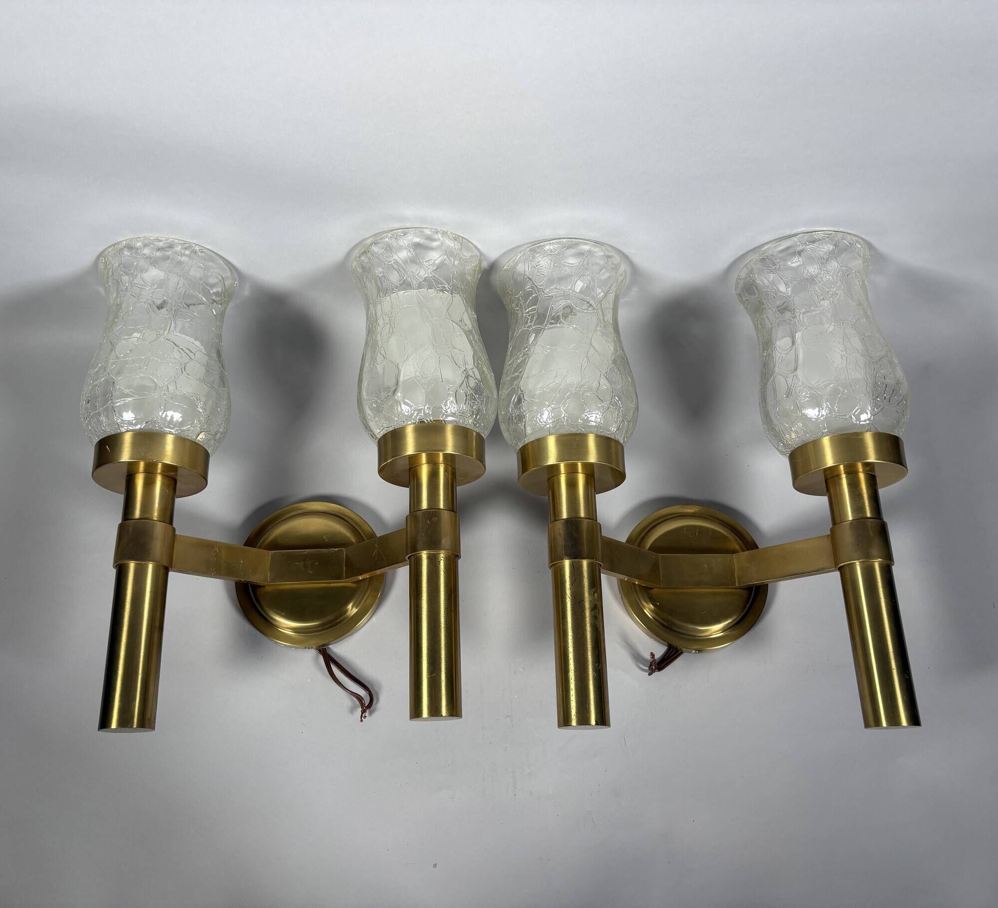 Jean PERZEL (1892 - 1986) Pair of modernist wall lights circa 1960 20th century