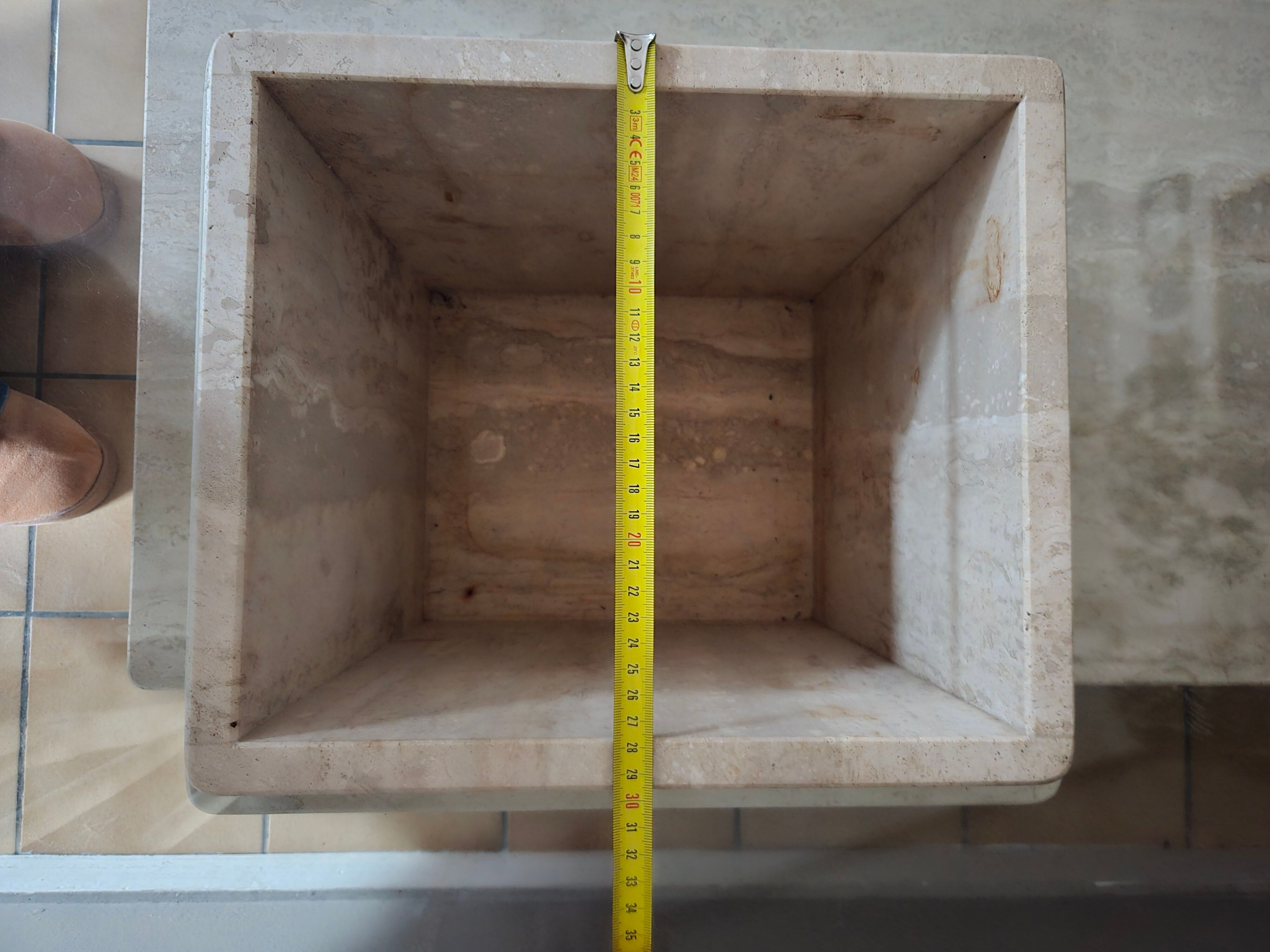 Travertine coffee table