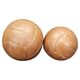 Pair of 1950s Czechoslovak Vintage Leather Medicine Balls