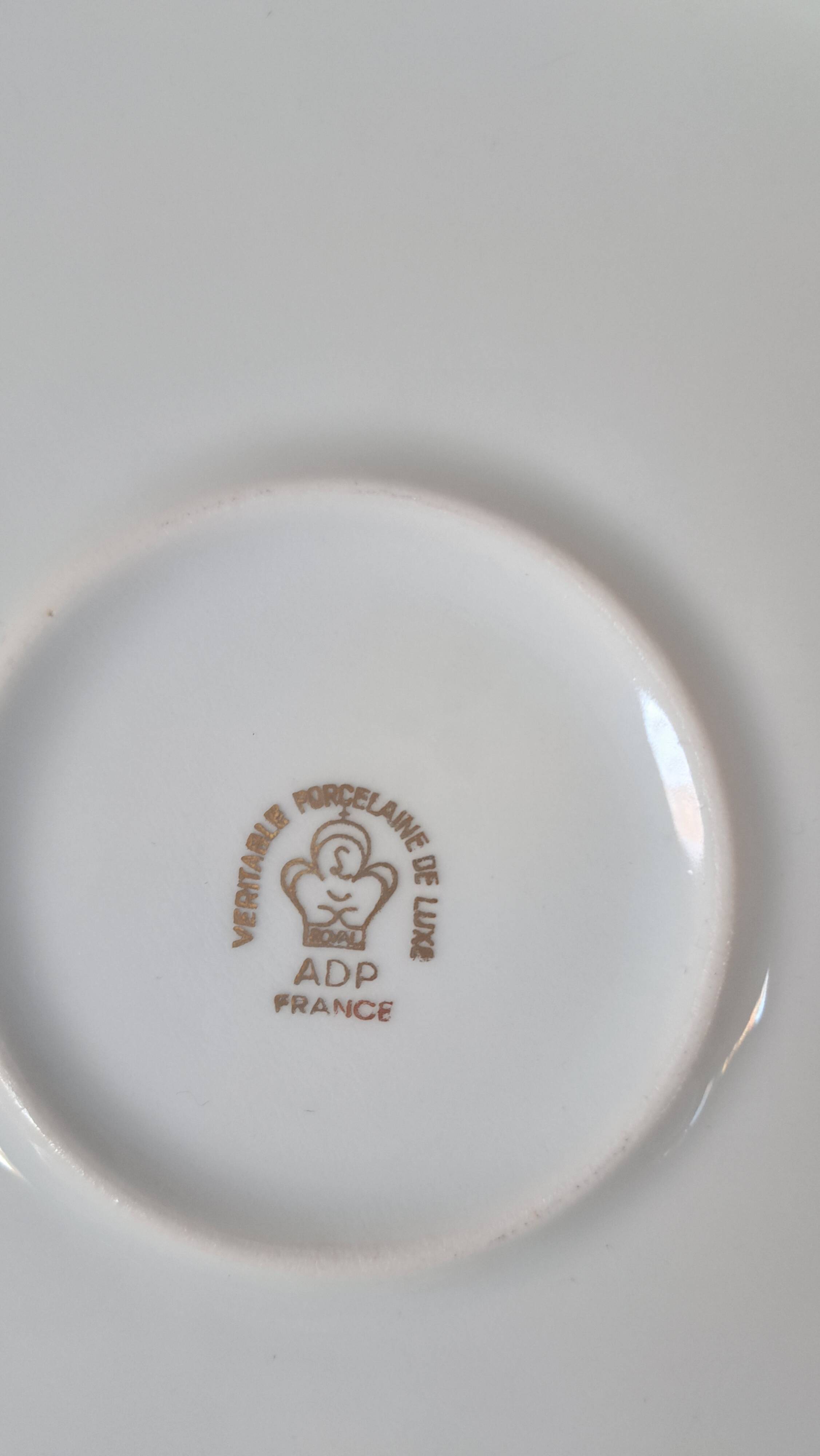 Gold-gilded Limoges porcelain plate