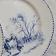 6 antique flat plates Creil and Montereau Téniers service