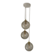 Triple pendant light with vintage glass globes