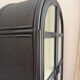 Black woven wood display cabinet