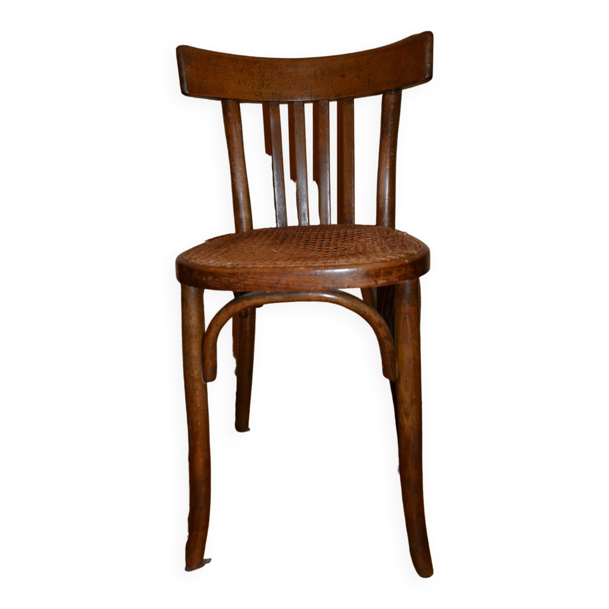 Wood and cane desk chair