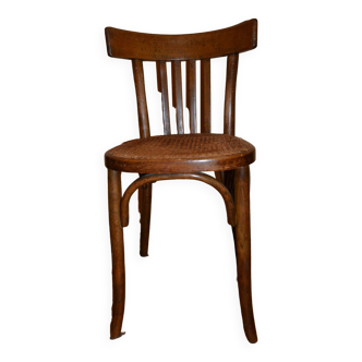Wood and cane desk chair