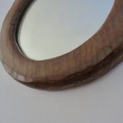 Solid wood mirror carved with a chisel, free form, 1960s.