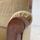 1950s, 2 seater Danish highback sofa, furniture velour, laqered teak wood.