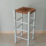 Antique stool high mulched