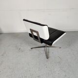 Design leather armchair, 80s/90s