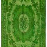 Overdyed Wool Vintage Handmade Carved Rug 170 cm x 276 cm