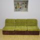 Green and brown corduroy modular sofa, 1970s.