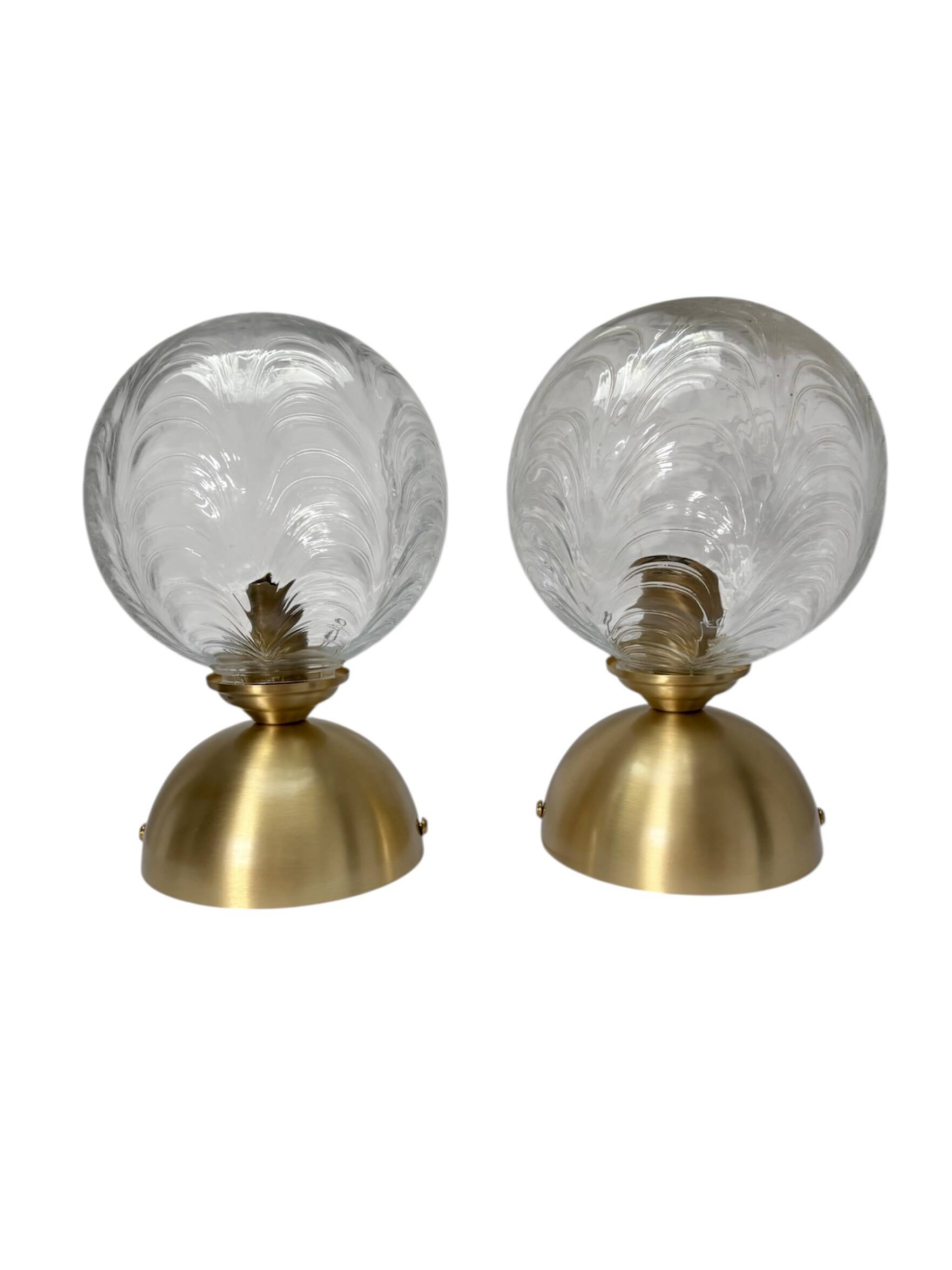 Pair of wall or ceiling lights - balls