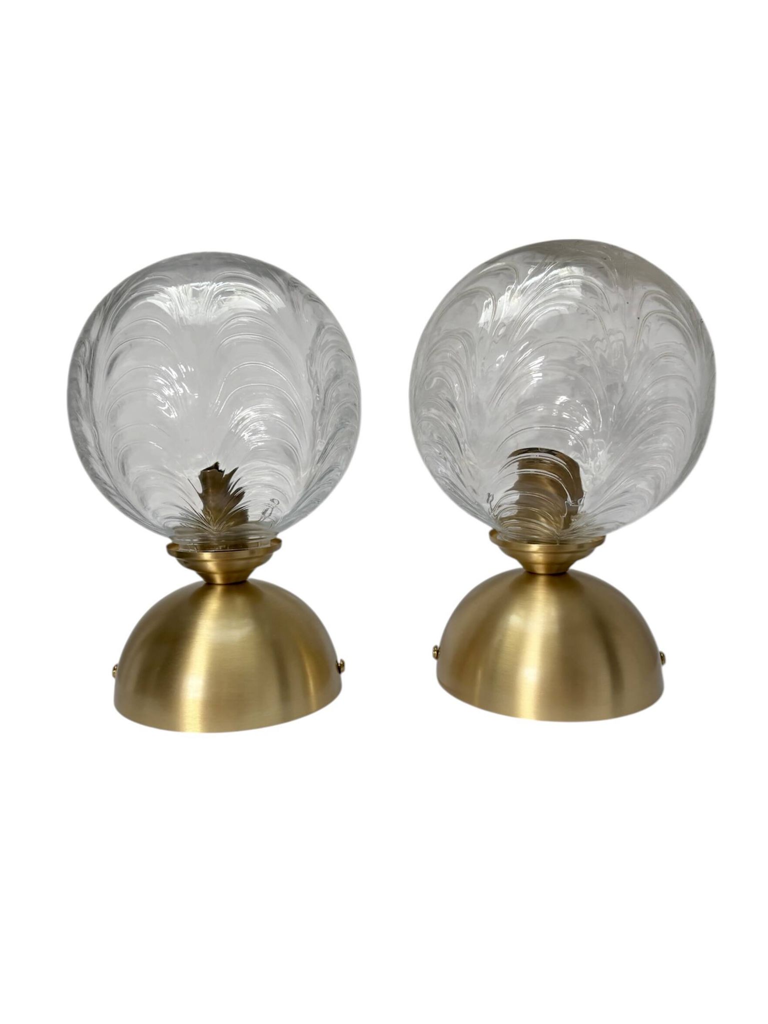 Paire d’appliques murales - ou plafonniers - boules