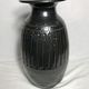 Former Hohwiller carved black stamped & signed 1989 vintage ceramic vase