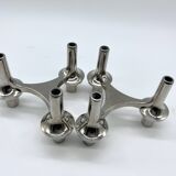 Pair of modular candle holders, German design, Nagel type, 1970s.