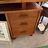 Scandinavian desk with a glass top