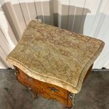 Louis XV style bedside table in marquetry