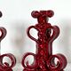 Bougeoirs en barbotine Art Deco