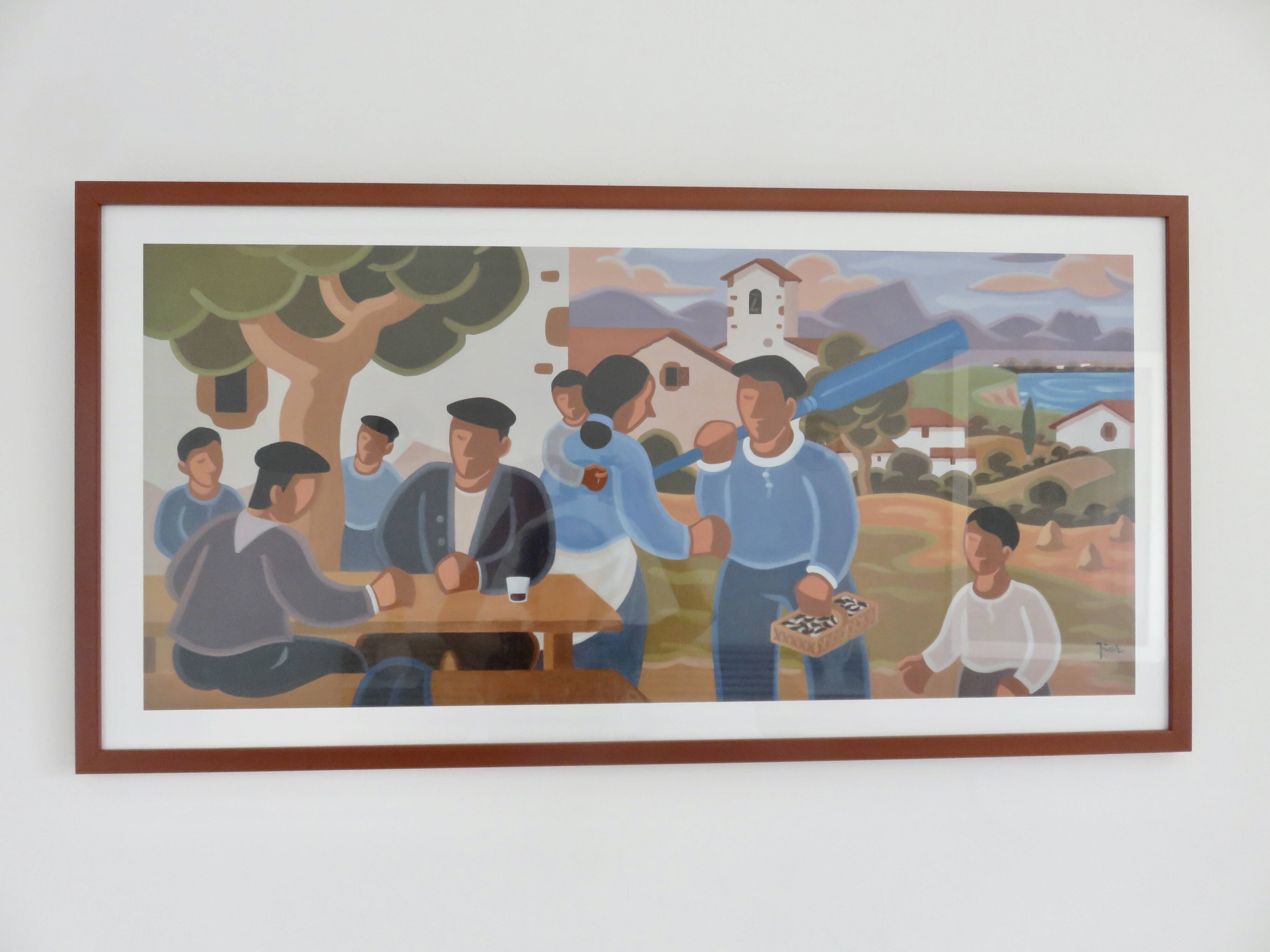 Large reproduction of Pier "Basque Scene" Basque Country