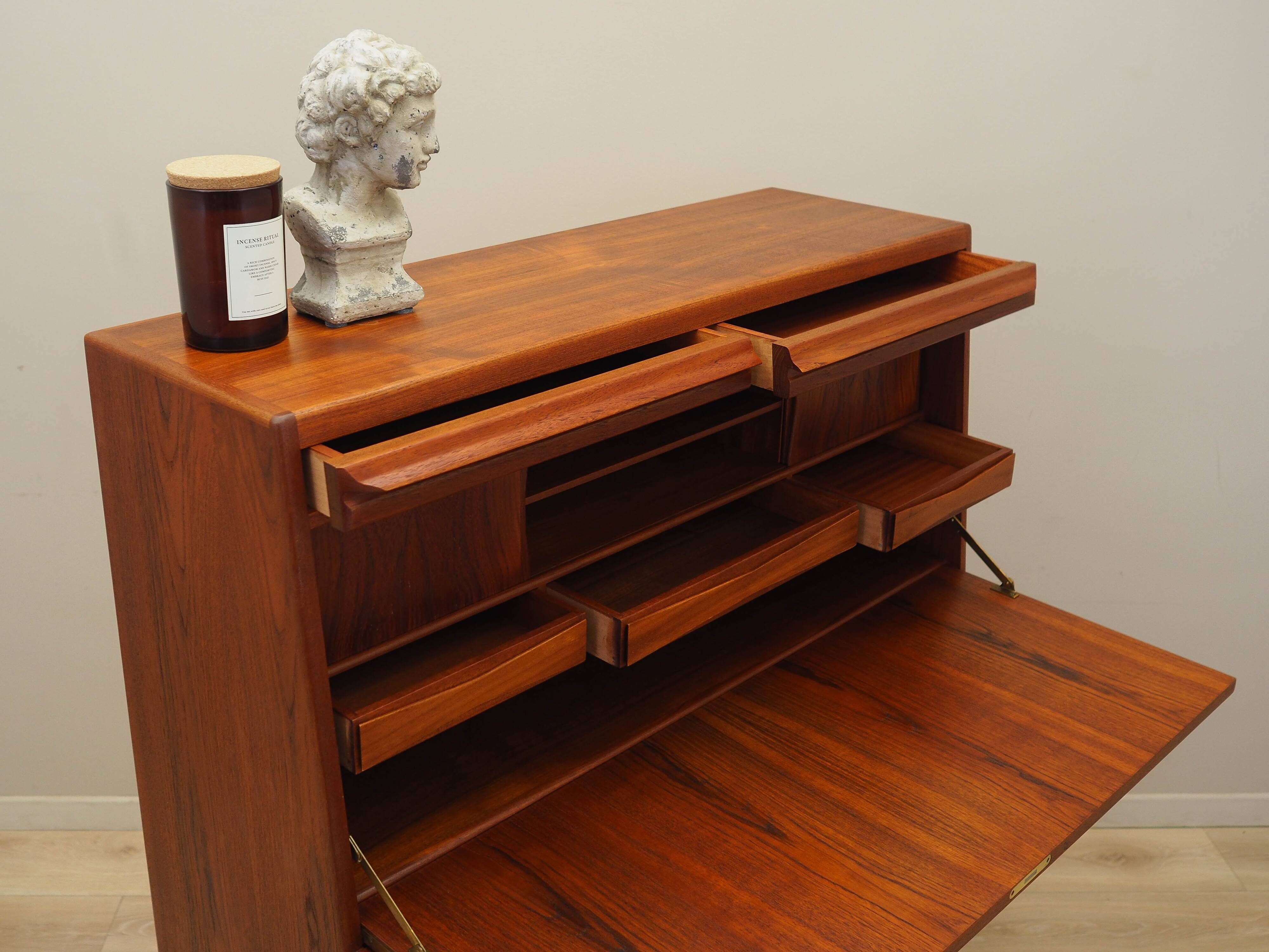 Teak secretary, Danish design, 1960s, Erling Torvits, Klim Møbelfabrik