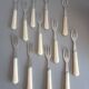 Ivory bakelite handle dessert forks. pack of 12