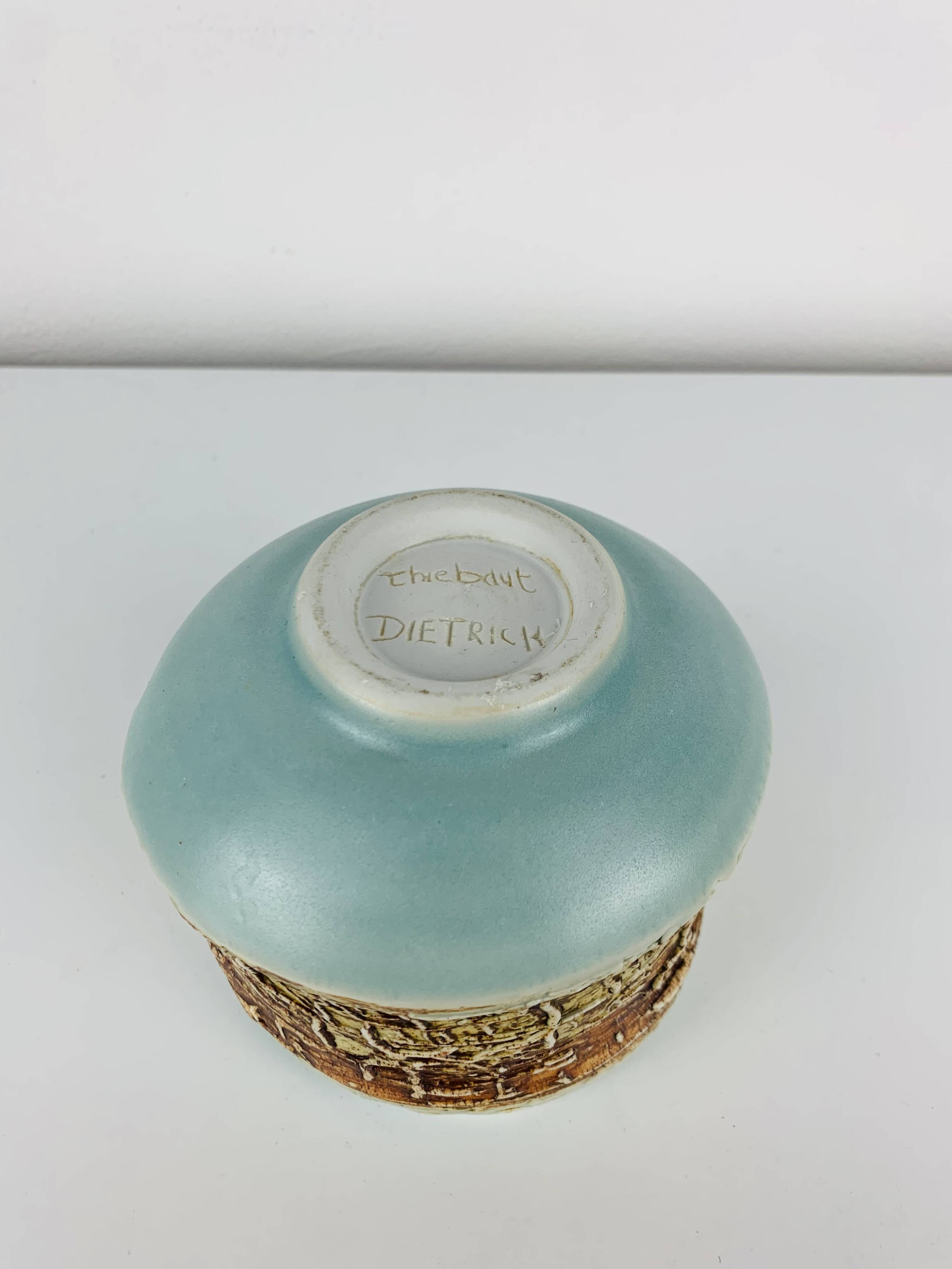 Ceramic vase signed Thiebaut Dietrich