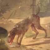 Large 19th century neoclassical painted panel