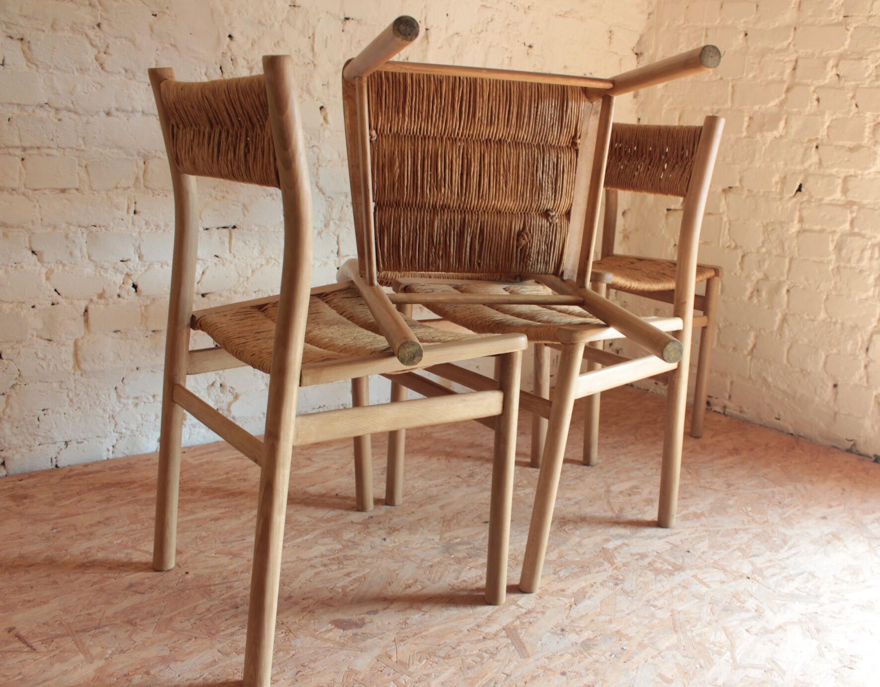 Set of 4 vintage chairs "weekend" by Pierre Gautier Delaye 1955