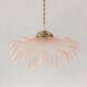 Vintage flake suspension in pale pink transparent glass