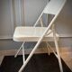 Duo de chaises pliantes en acier années 1980