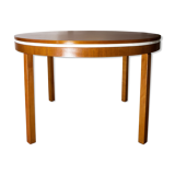 Round table/oval teak and white line, extensions, year 60