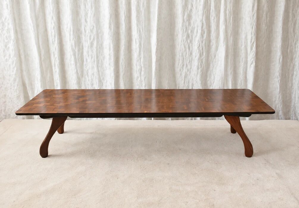 Don S. Shoemaker cocobolo parquet coffee table for Señal S.A., Mexico 1960s