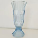 Art Deco vase blue glass