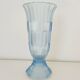 Vase art déco verre bleuté