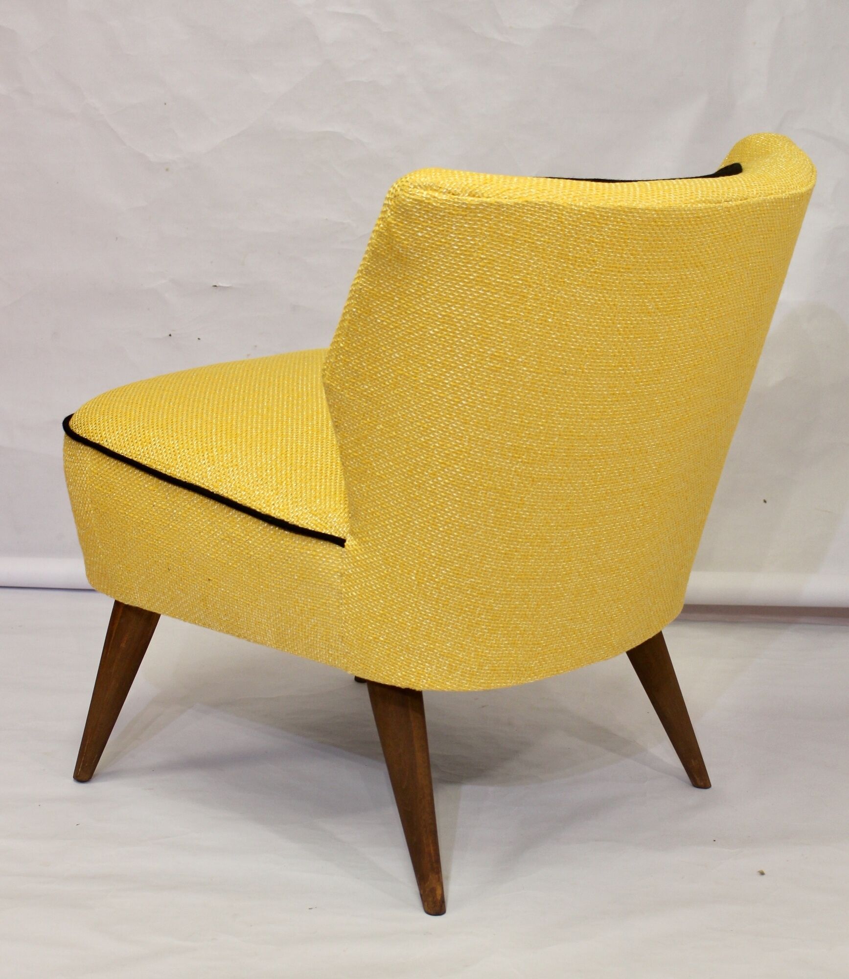Vintage cocktail armchair from the 50's restored Kenzo fabric Lelievre Edition