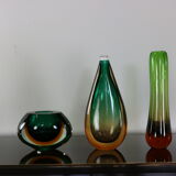 Set of three vases by Nils Landberg for Orrefors Sweden