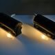 Pair of vintage Ikea 1980s Typ V 413 black wall lamps