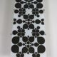 Applique murale postmoderne IKEA, verre décoratif noir et blanc, 1990