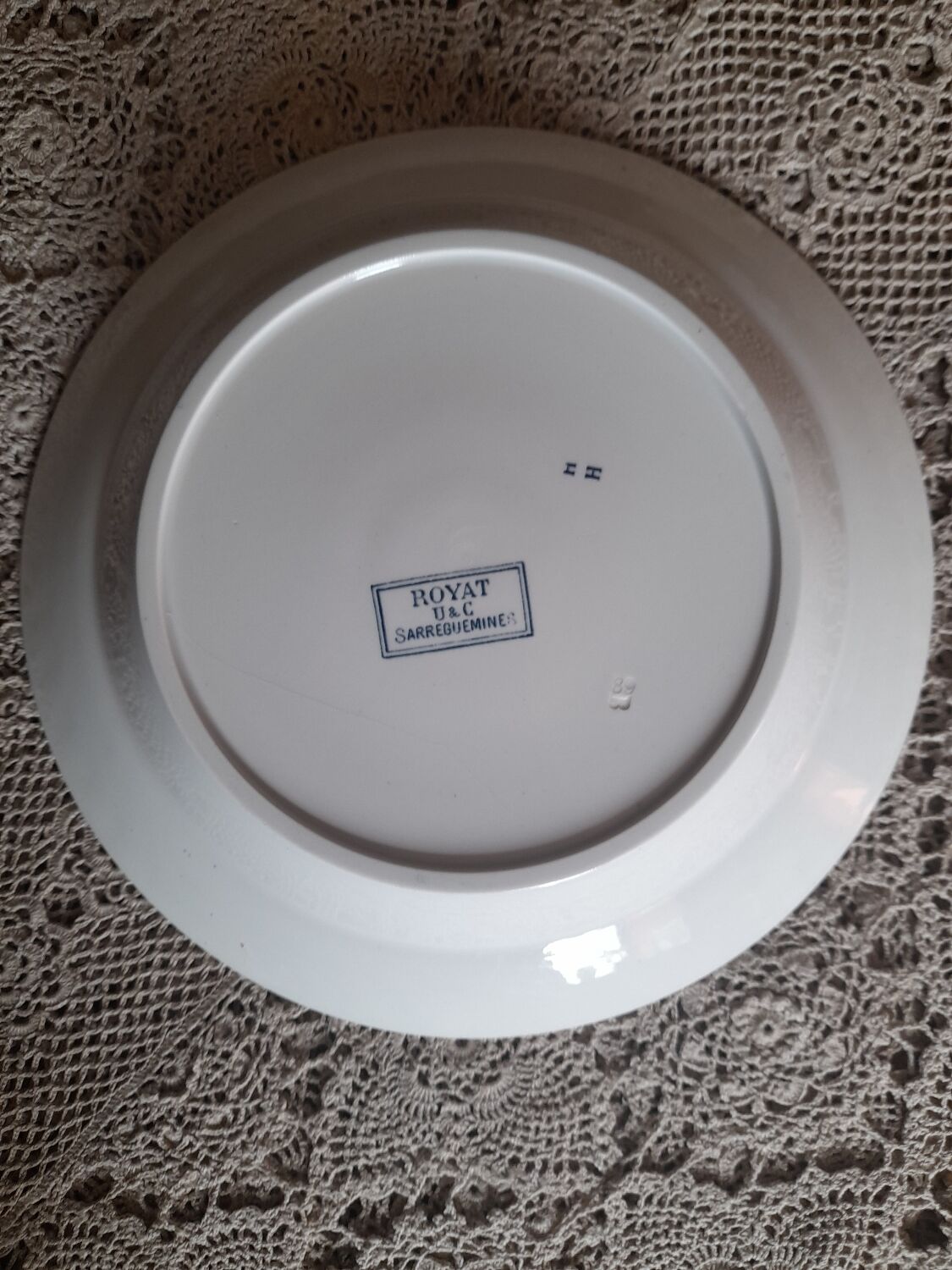 Royat U&C Sarreguemines plate