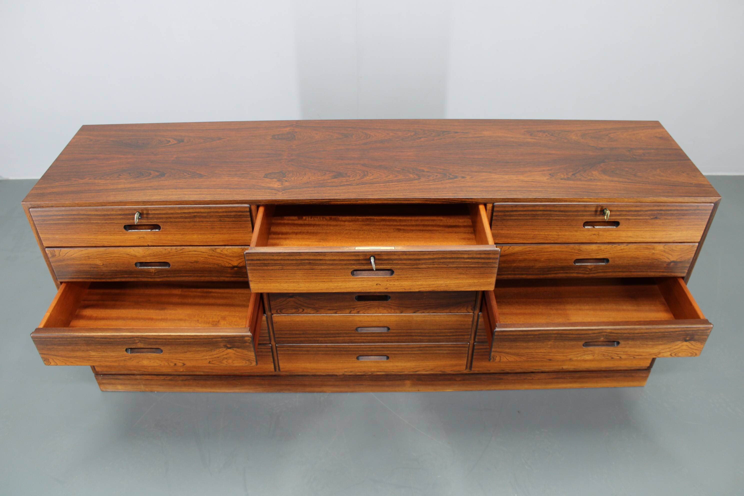 1960s Rare Kai Winding Chest of Drawers or Sideboard, Restored