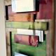 Large metal "polychrome" mirror — 1970s