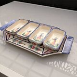Old dish servant tray ramekin earthenware ceramic henriot quimper bl