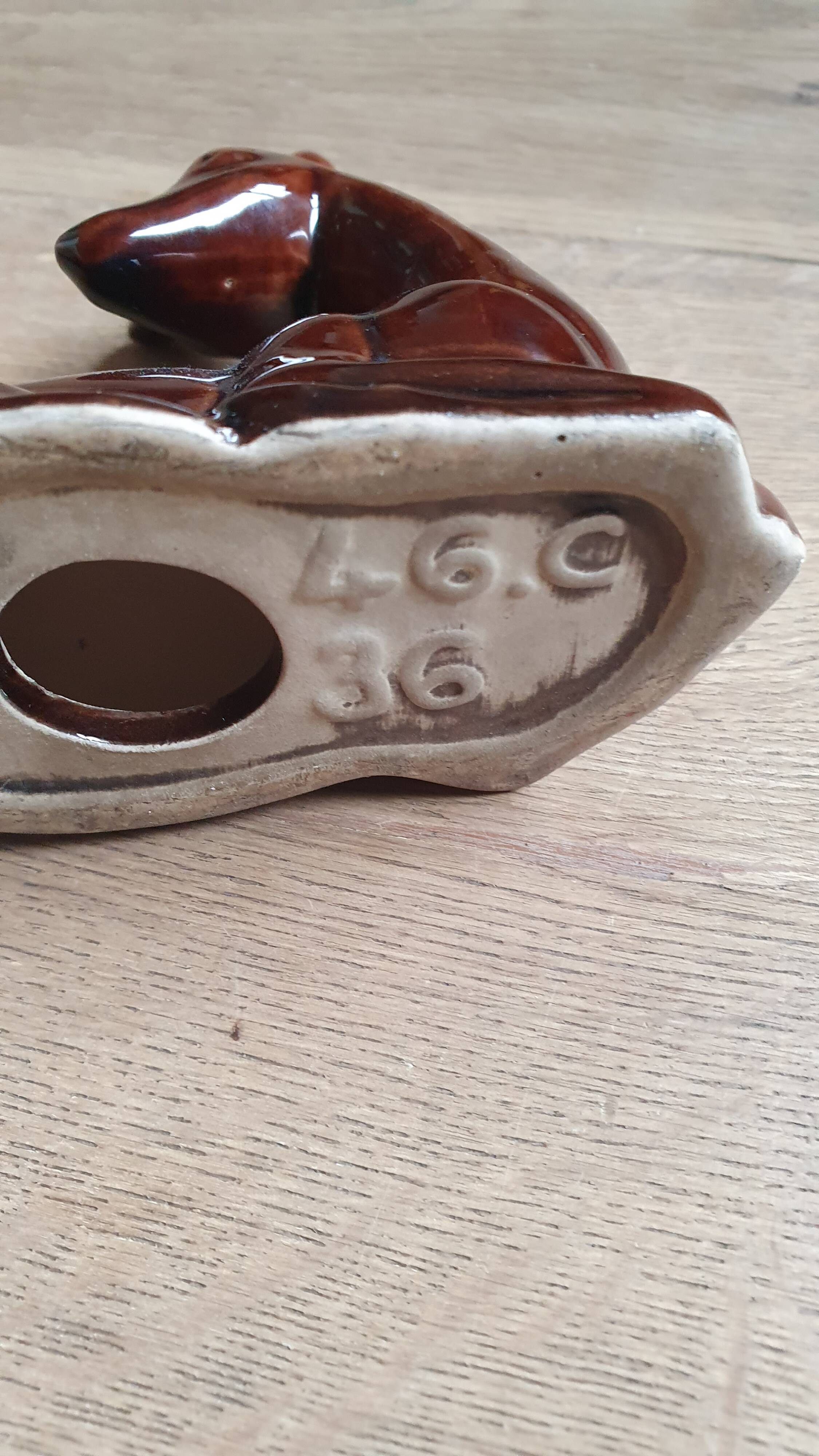 Ceramic doe at rest vintage